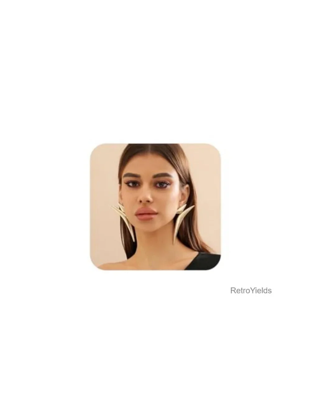 Y2K Punk Gold or Silver Oversized Geometric Dangle Earrings